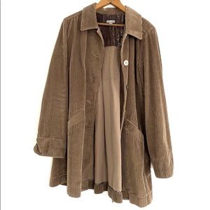 Vintage J Jill Brown Blazer Corduroy Jacket